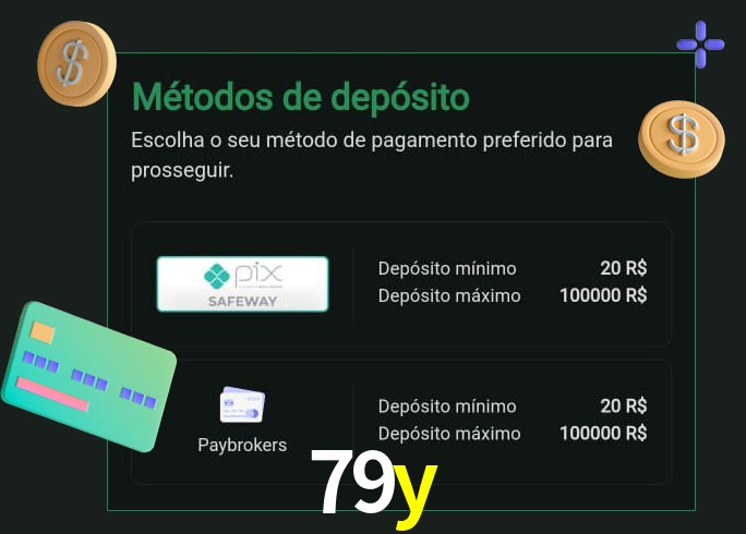 O cassino 79y oferece uma grande variedade de métodos de pagamento